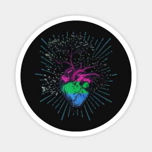 Polysexual Heart Tree of Life Magnet